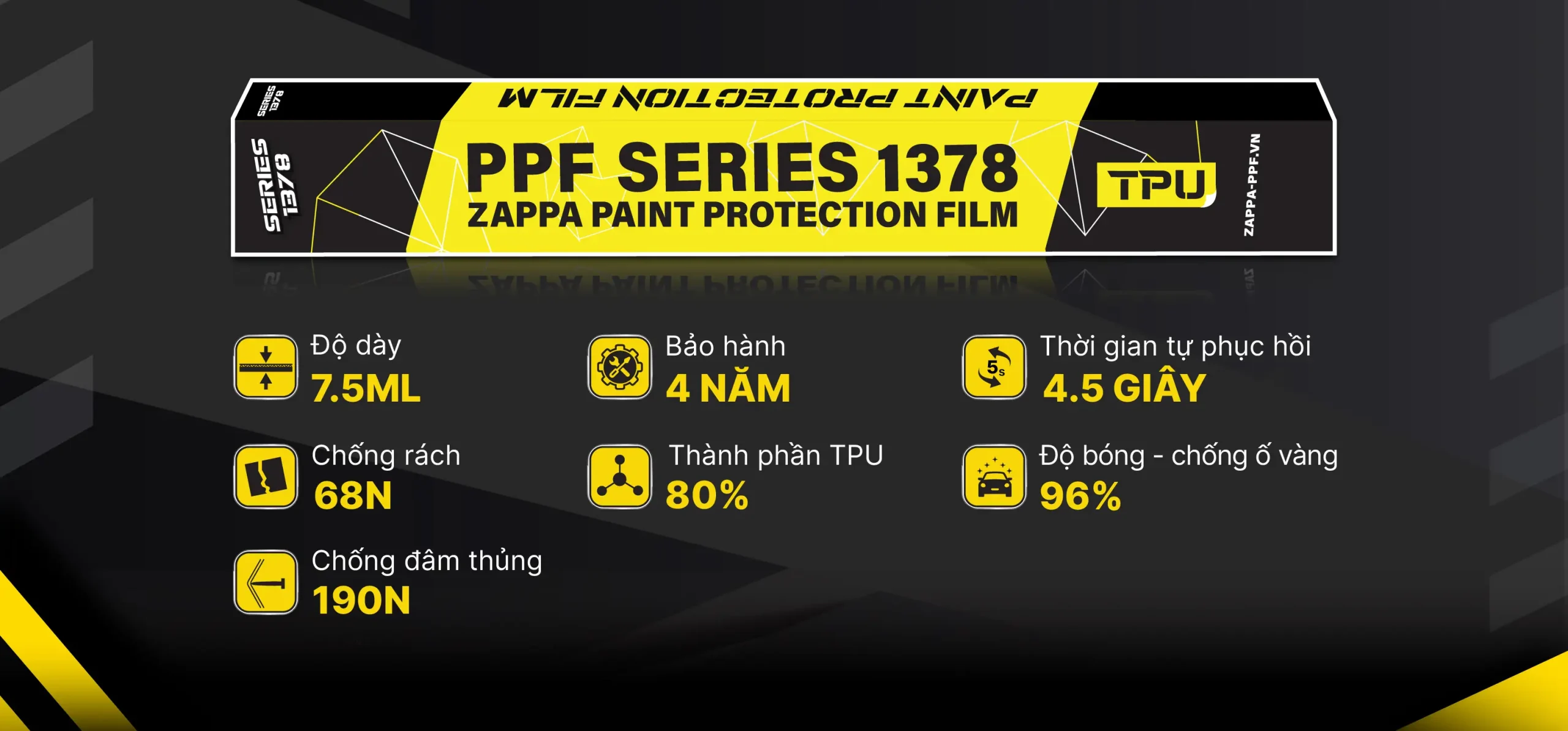 Bảng thông số của PPF Zappa 1378