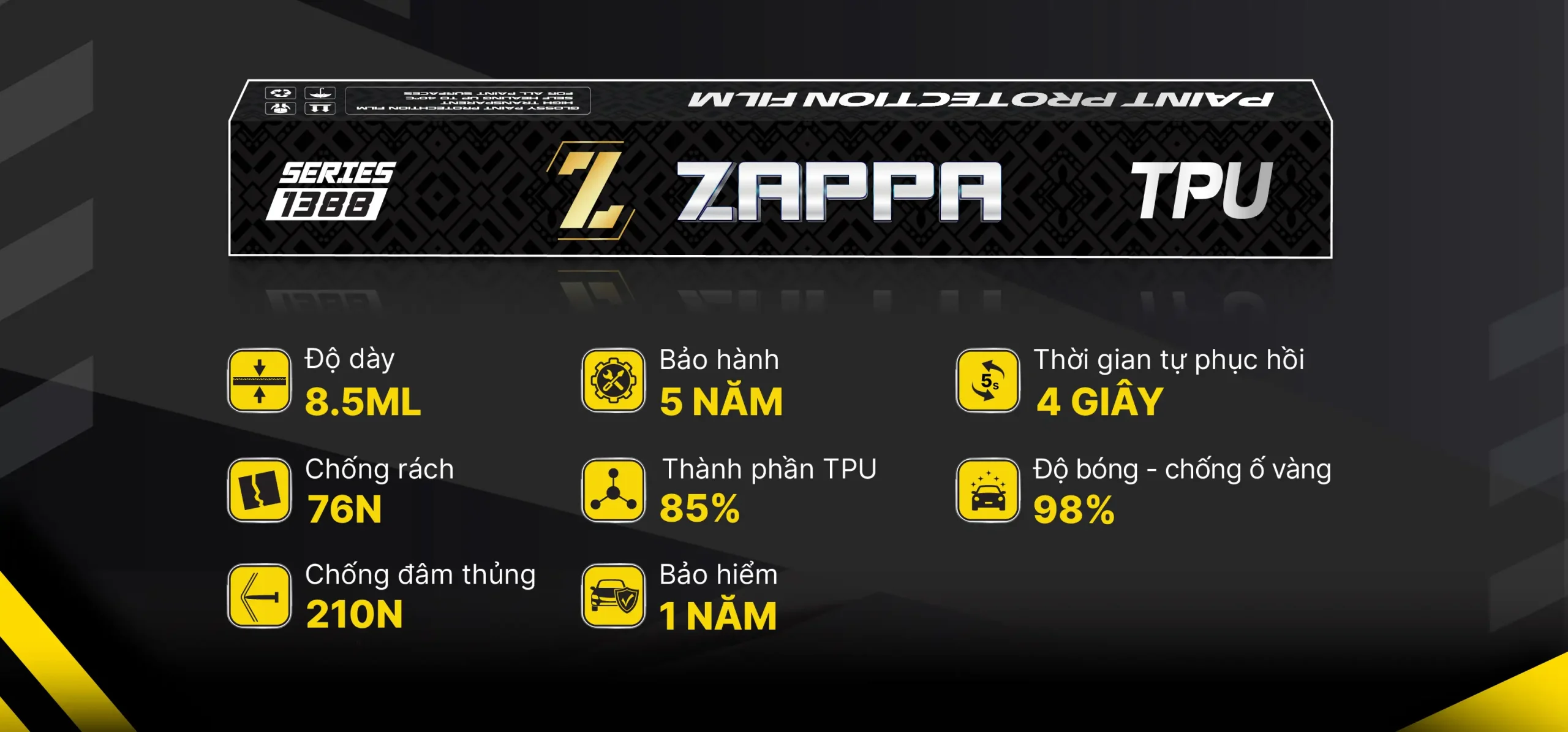 Bảng thông số của PPF Zappa 1388